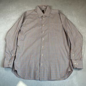 ROBERT TALBOTT Estate USA Mens Large Casual Button Up Plaid Long Sleeve Shirt